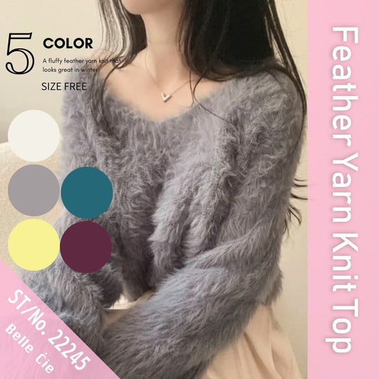 Knit/カラーフェザーヤーンニット ST/No.22245