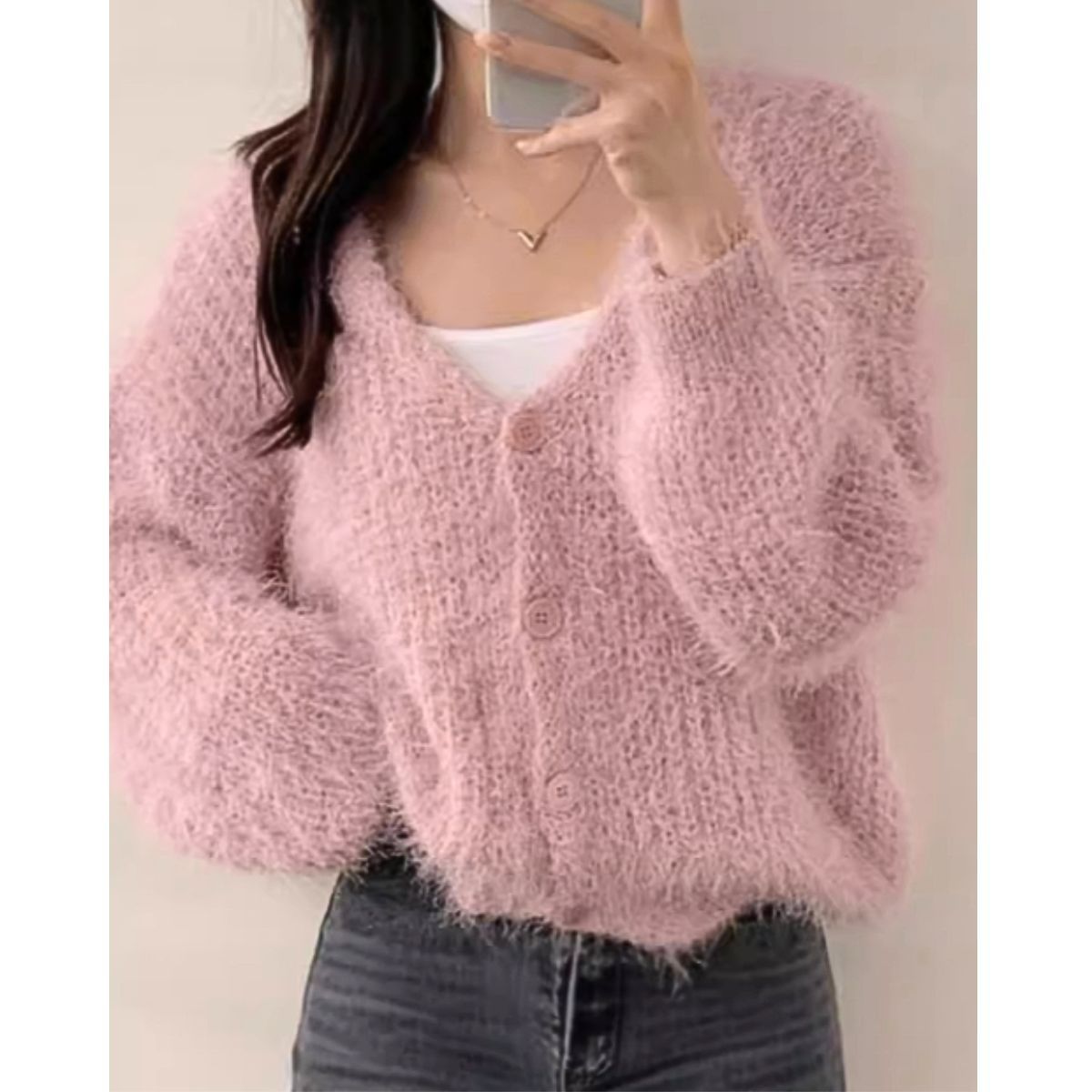 Tops/フェザーニットカーディガン ST/No.22246