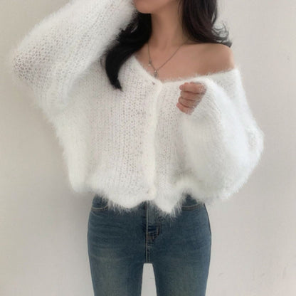 Tops/フェザーニットカーディガン ST/No.22246