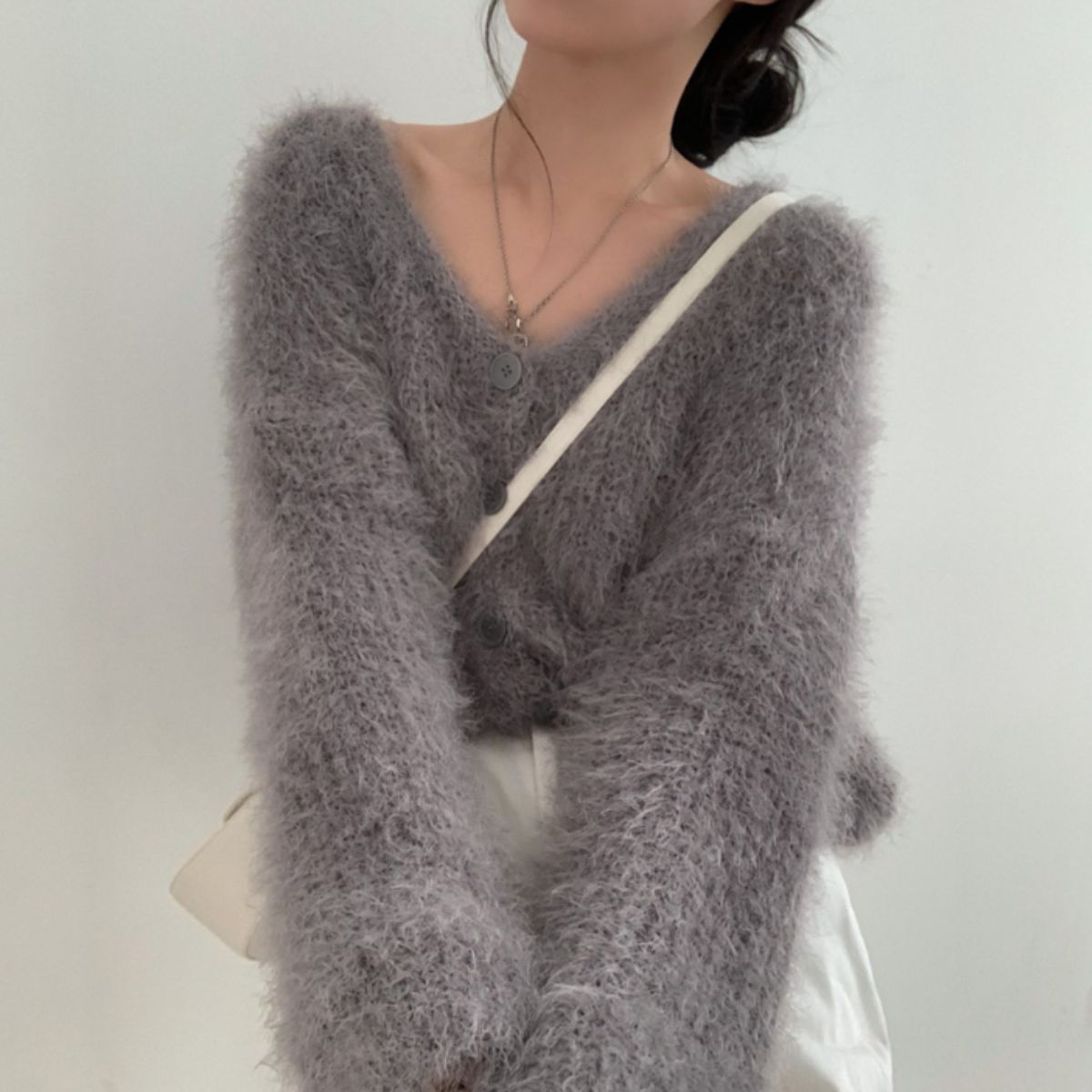 Tops/フェザーニットカーディガン ST/No.22246