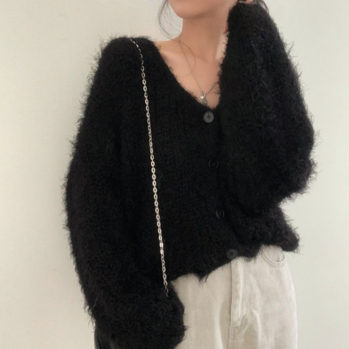 Tops/フェザーニットカーディガン ST/No.22246