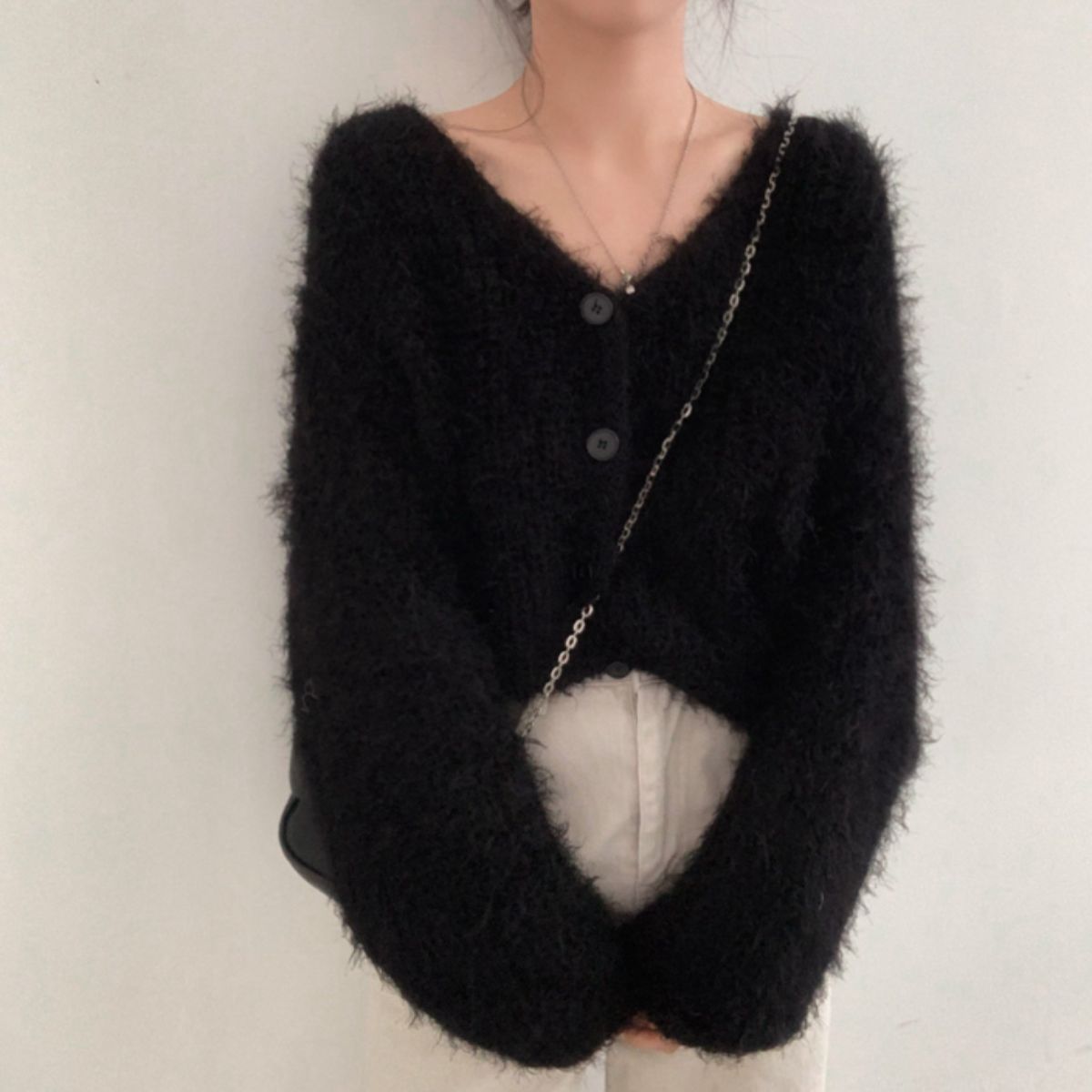Tops/フェザーニットカーディガン ST/No.22246