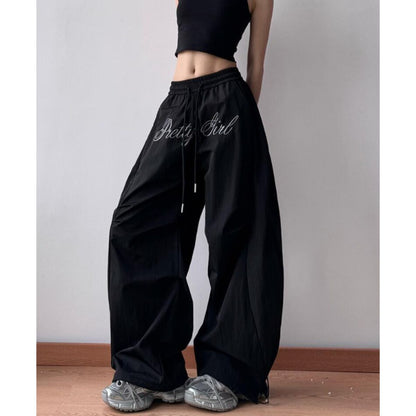 Pants/ロゴ刺繍ワイドパンツ ST/No.22262