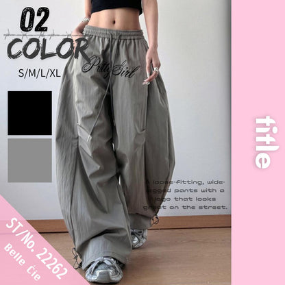 Pants/ロゴ刺繍ワイドパンツ ST/No.22262