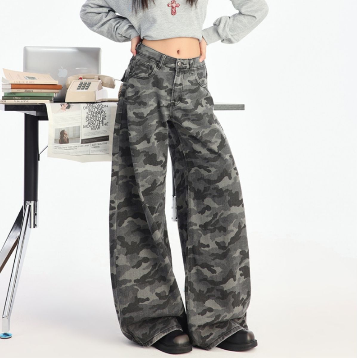 Pants/迷彩総柄ワイドパンツ ST/No.22263 – Belle Ćie