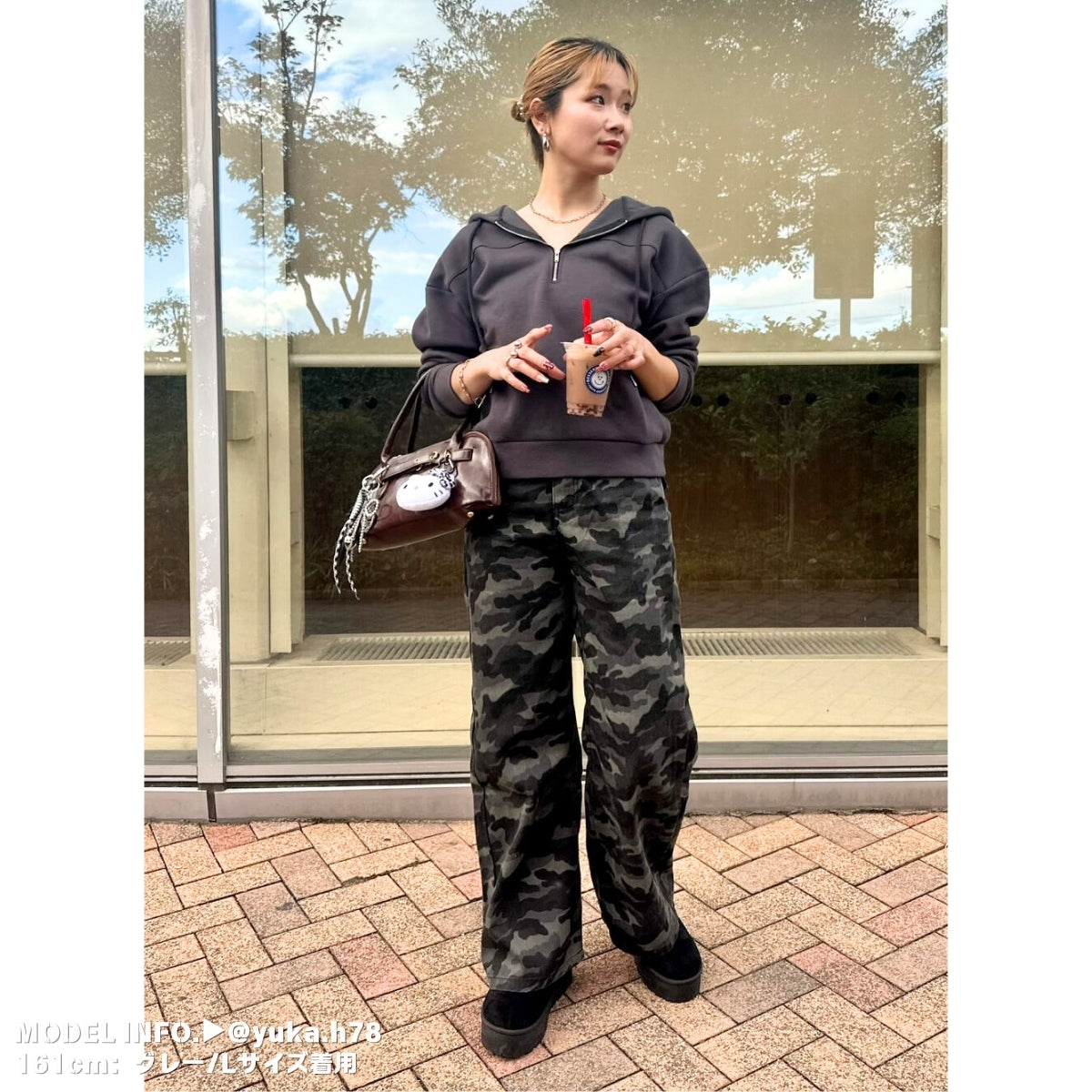 Pants/迷彩総柄ワイドパンツ ST/No.22263