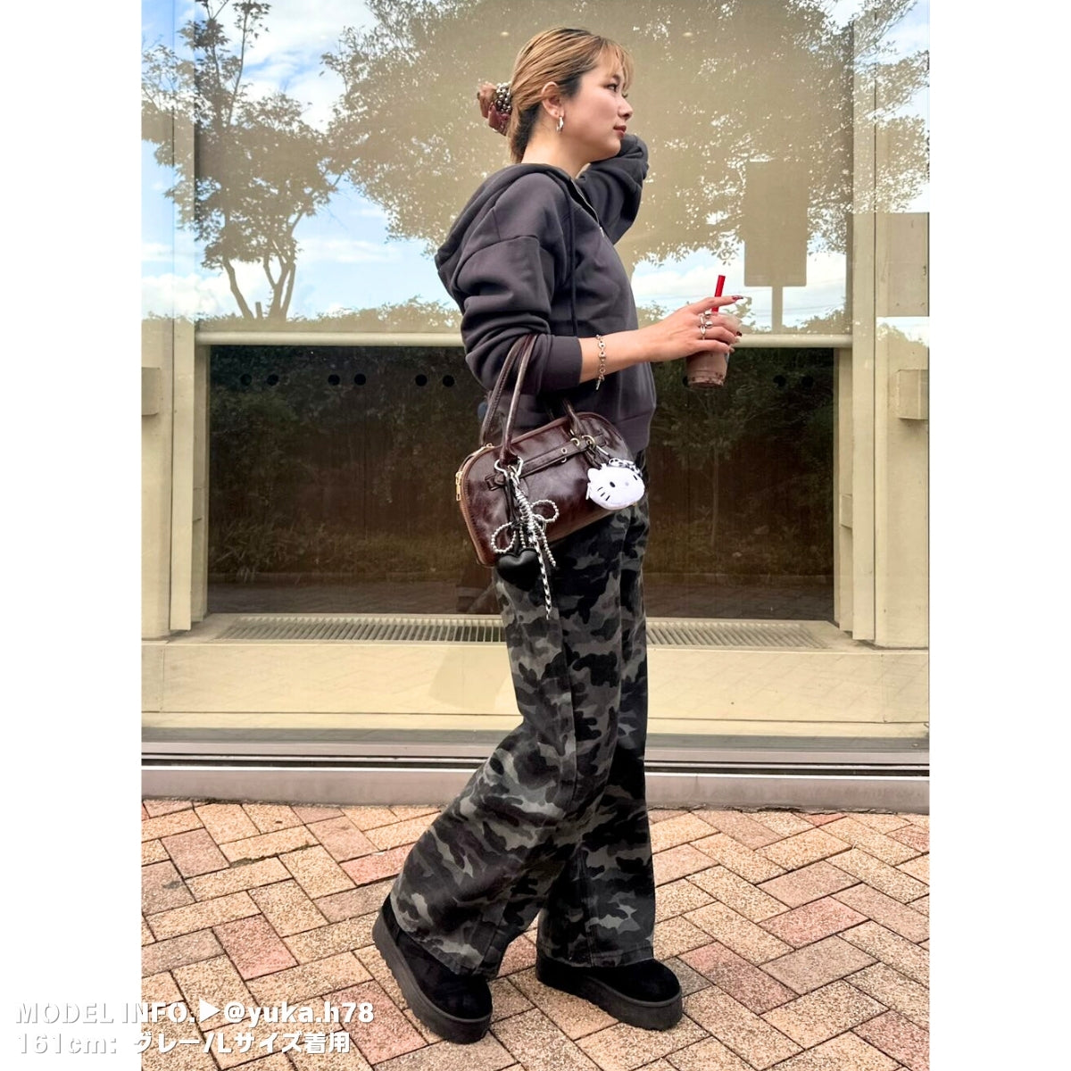 Pants/迷彩総柄ワイドパンツ ST/No.22263