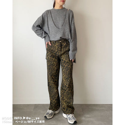 Pants/レオパードワイドパンツ ST/No.22264