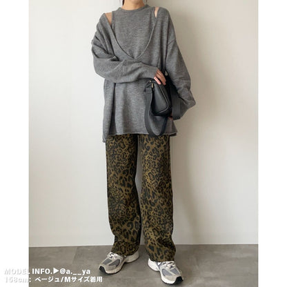 Pants/レオパードワイドパンツ ST/No.22264