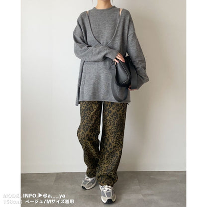Pants/レオパードワイドパンツ ST/No.22264