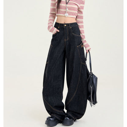 Pants/ビッグポケット切替ワイドデニム ST/No.22265