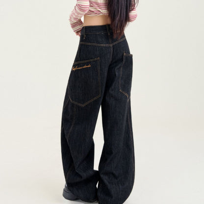 Pants/ビッグポケット切替ワイドデニム ST/No.22265
