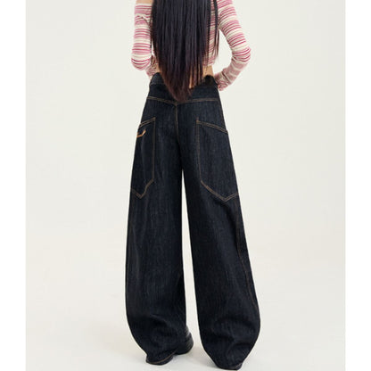 Pants/ビッグポケット切替ワイドデニム ST/No.22265