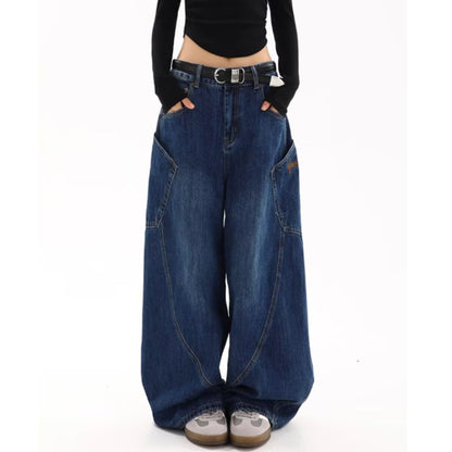 Pants/ビッグポケット切替ワイドデニム ST/No.22265