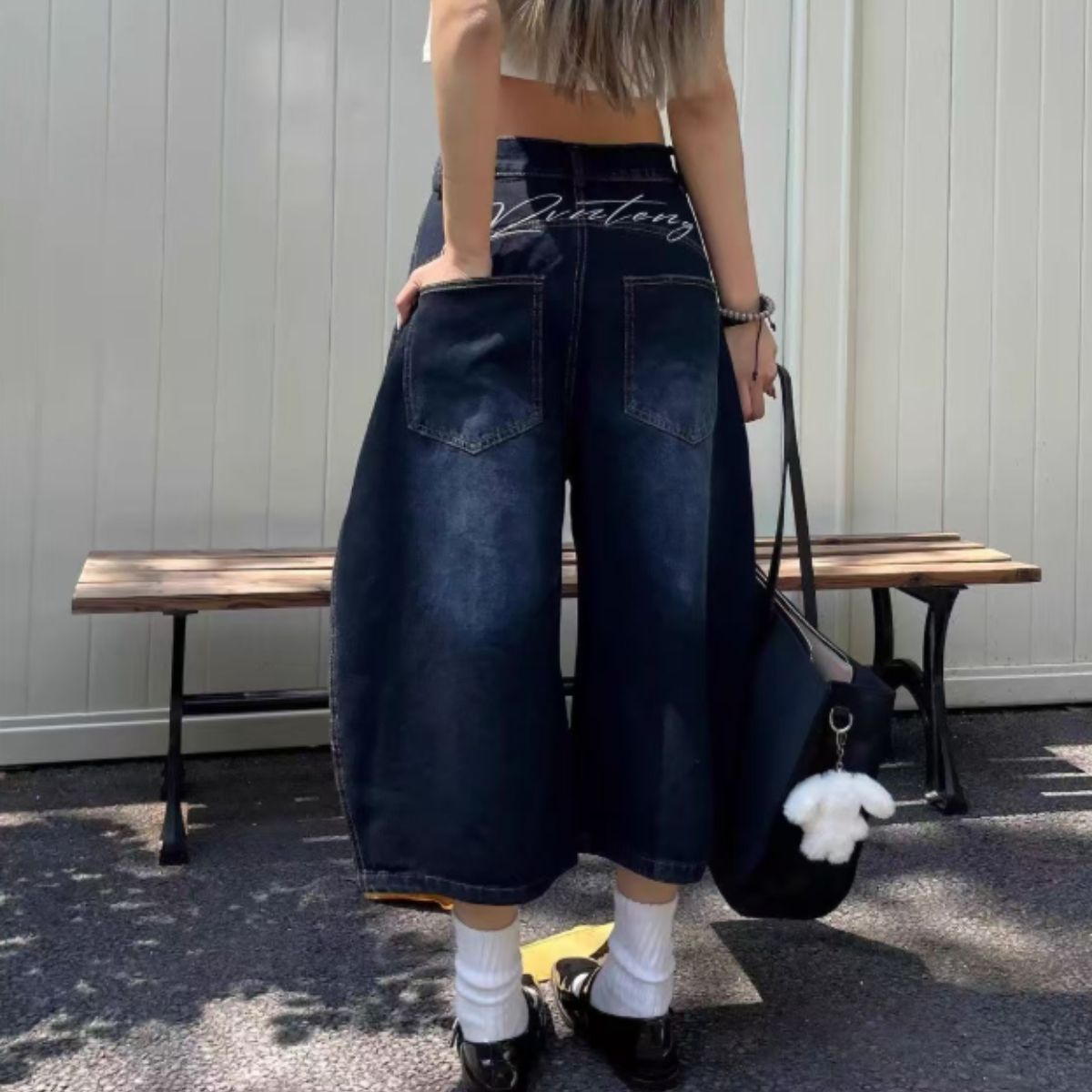 Pants/バッグロゴクロップドデニムパンツ ST/No.22267