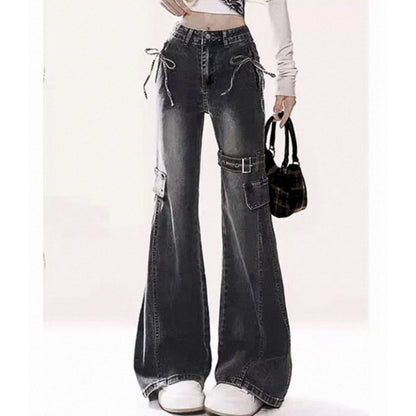 Pants/ベルトデザインフレアデニムパンツ ST/No.22269