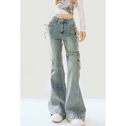 Pants/ベルトデザインフレアデニムパンツ ST/No.22269