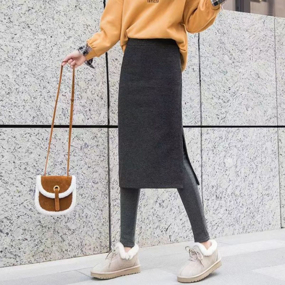 Pants/裏起毛スカートレギンス ST/No.22276