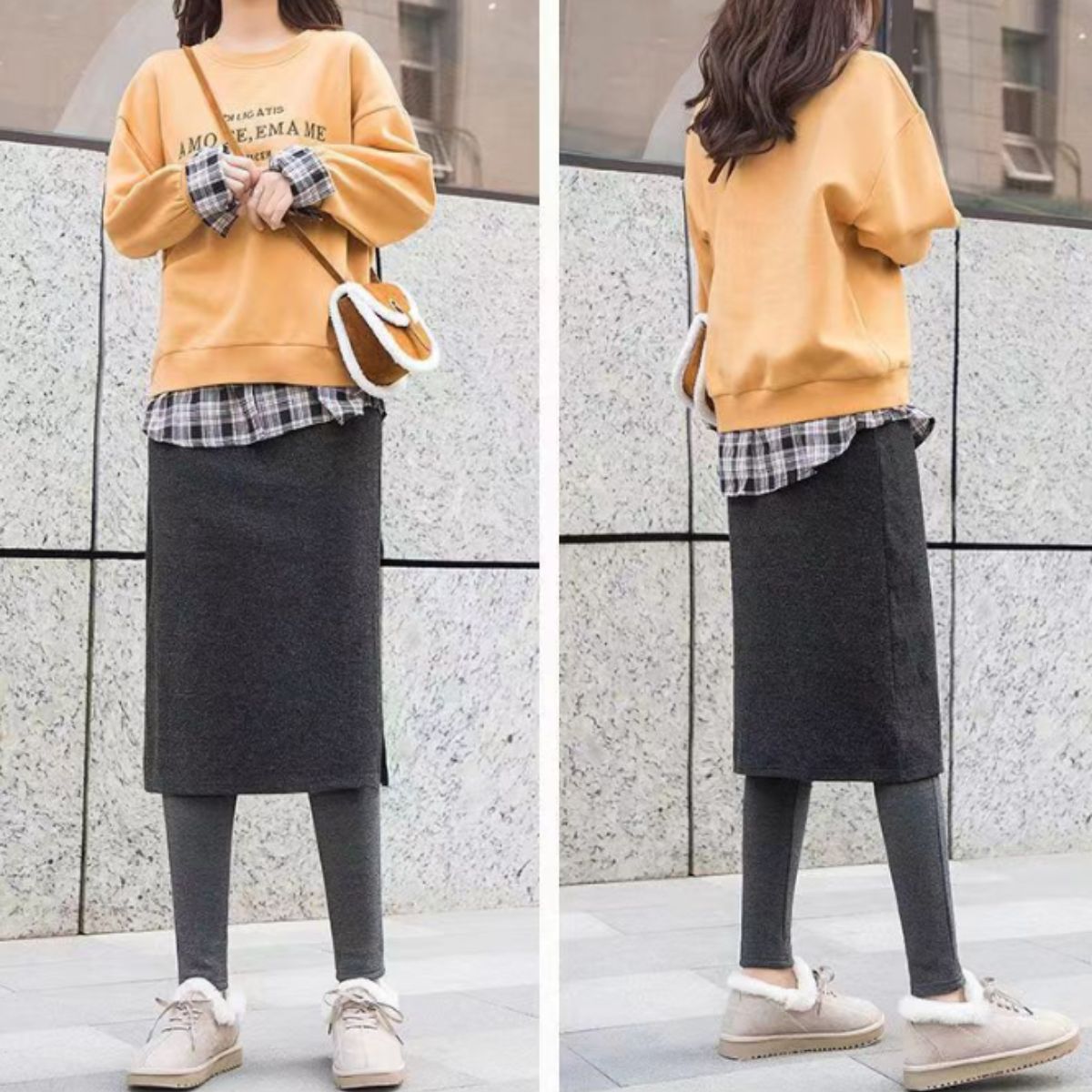 Pants/裏起毛スカートレギンス ST/No.22276