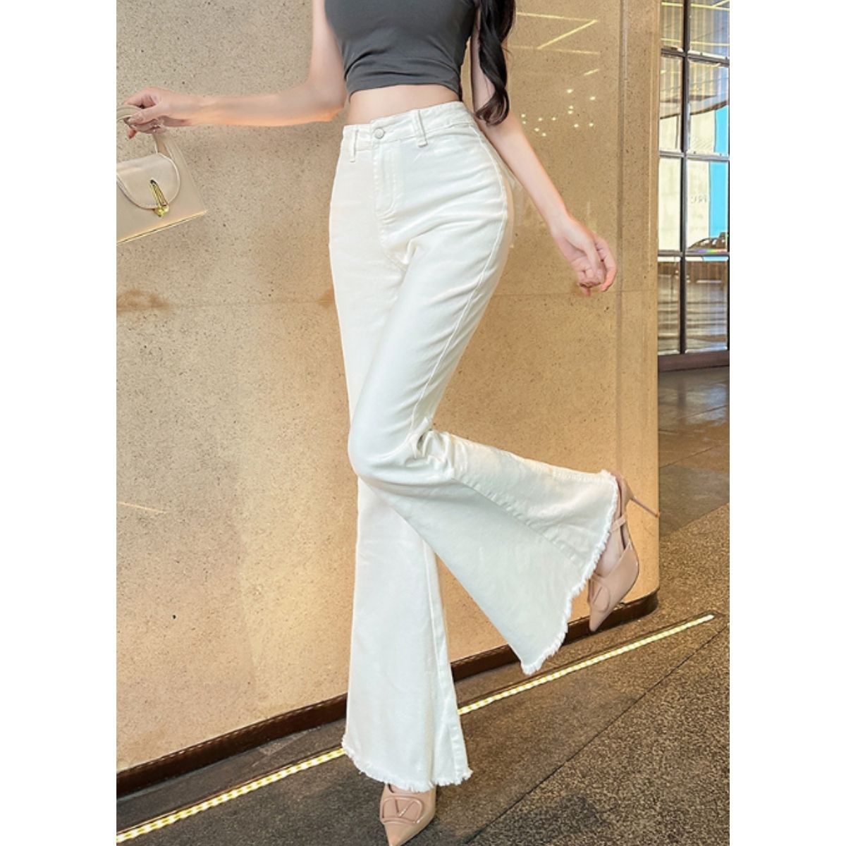 Pants/バックリボンフレアデニム ST/No.22293