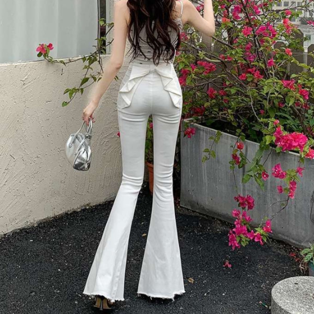 Pants/バックリボンフレアデニム ST/No.22293