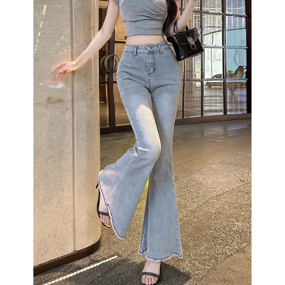 Pants/バックリボンフレアデニム ST/No.22293