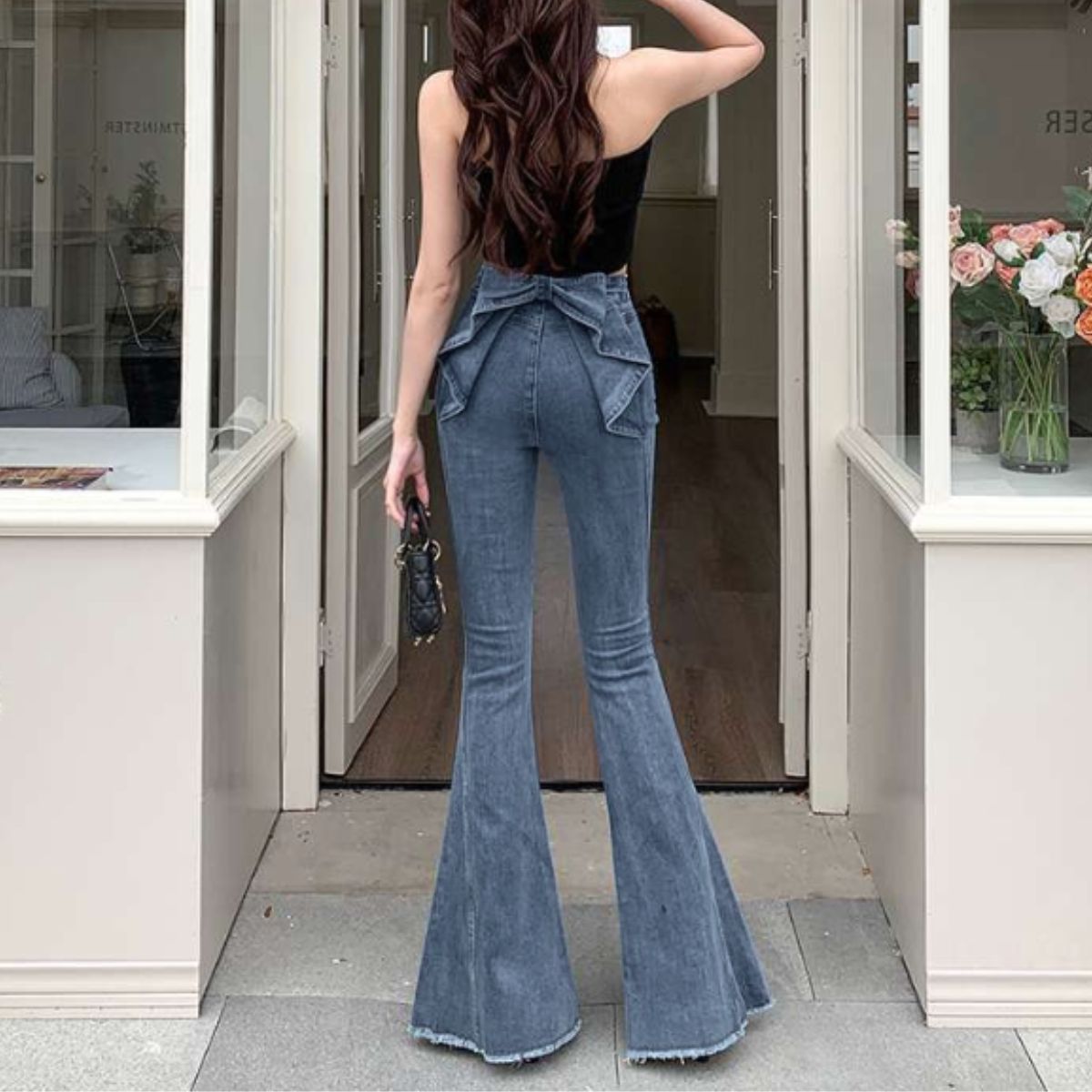 Pants/バックリボンフレアデニム ST/No.22293