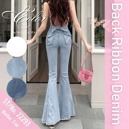 Pants/バックリボンフレアデニム ST/No.22293