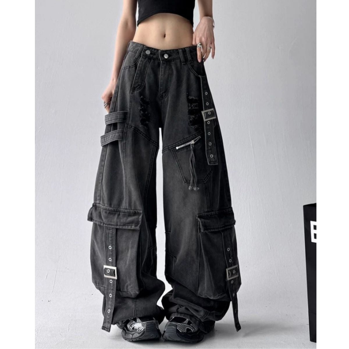 Pants/エッジラインワイドデニムパンツ ST/No.22296