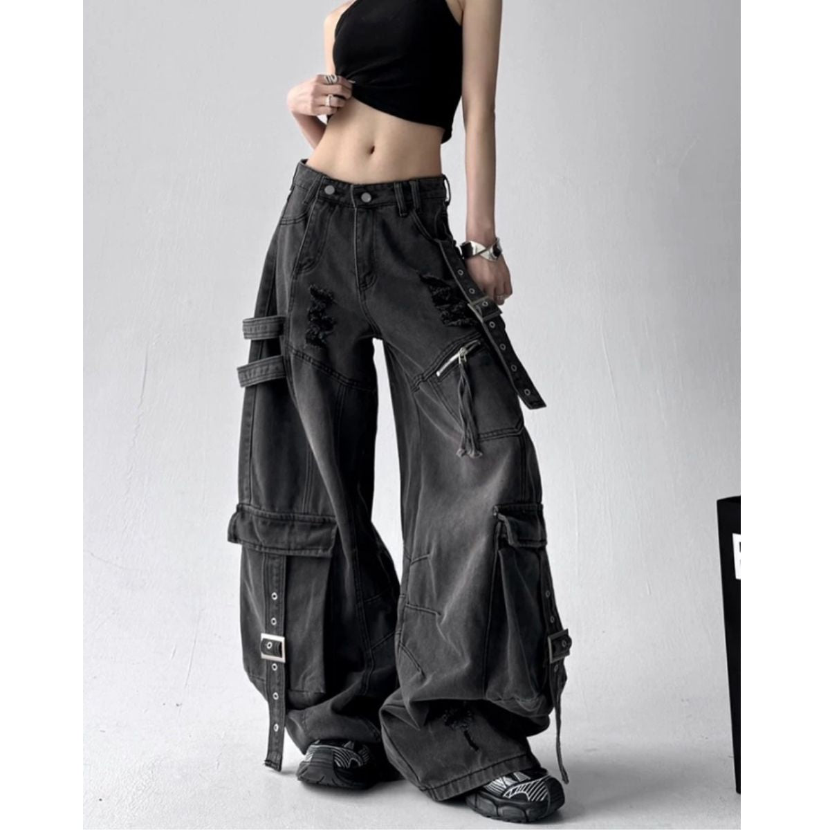 Pants/エッジラインワイドデニムパンツ ST/No.22296