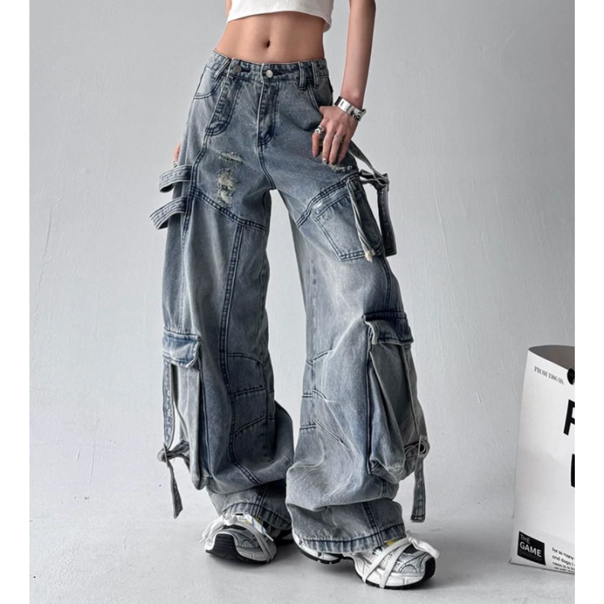 Pants/エッジラインワイドデニムパンツ ST/No.22296