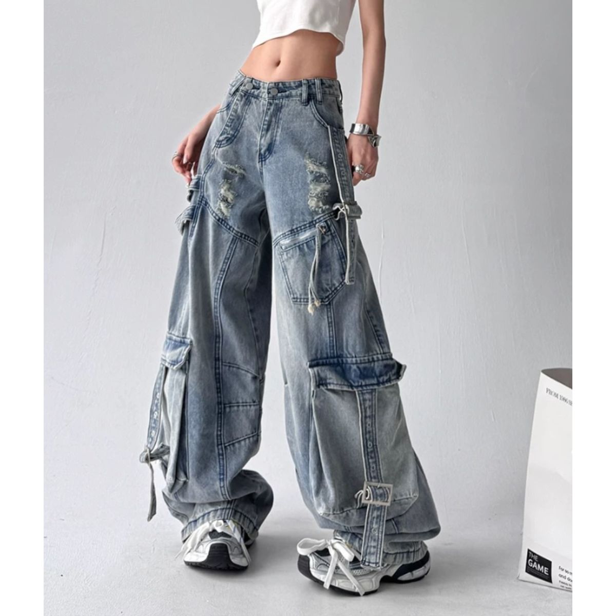 Pants/エッジラインワイドデニムパンツ ST/No.22296