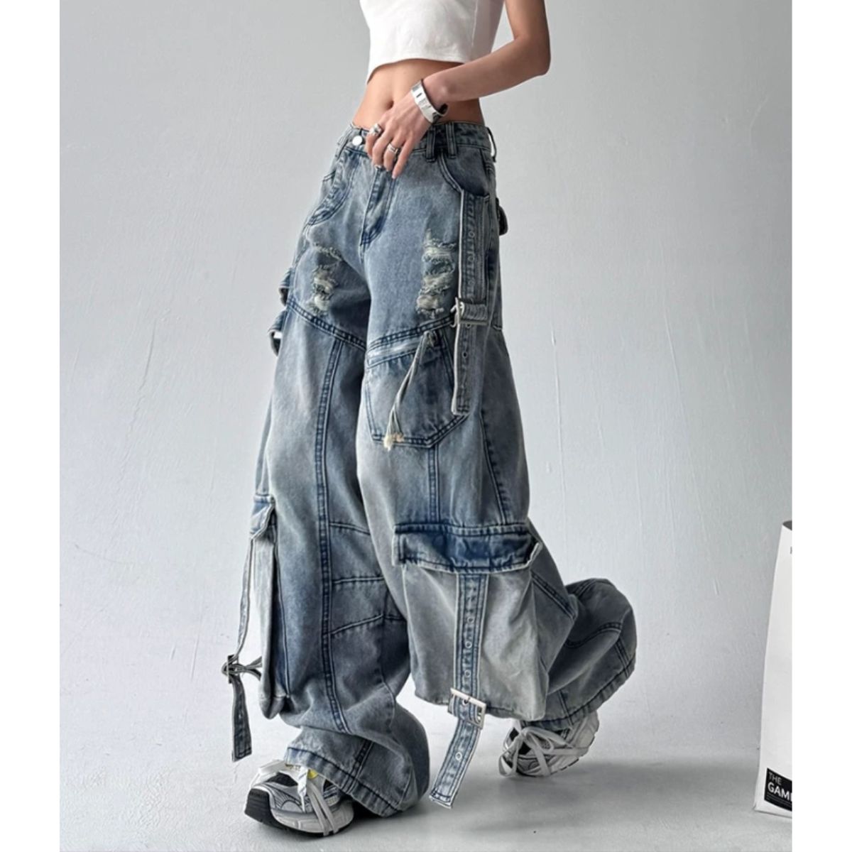 Pants/エッジラインワイドデニムパンツ ST/No.22296