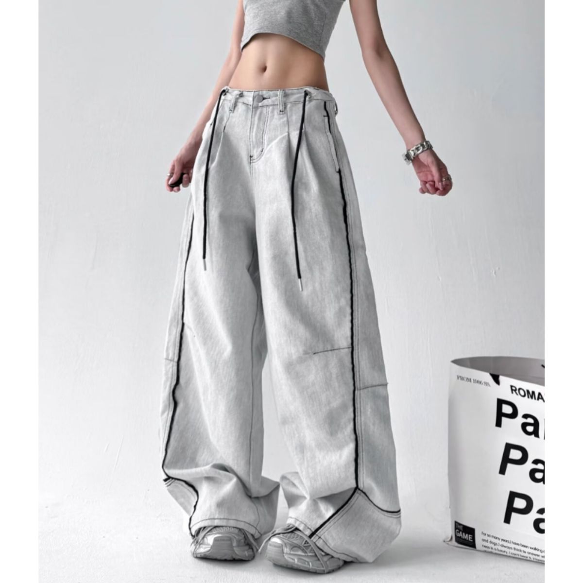 Pants/裏配色バイカラーデニムパンツ ST/No.22301