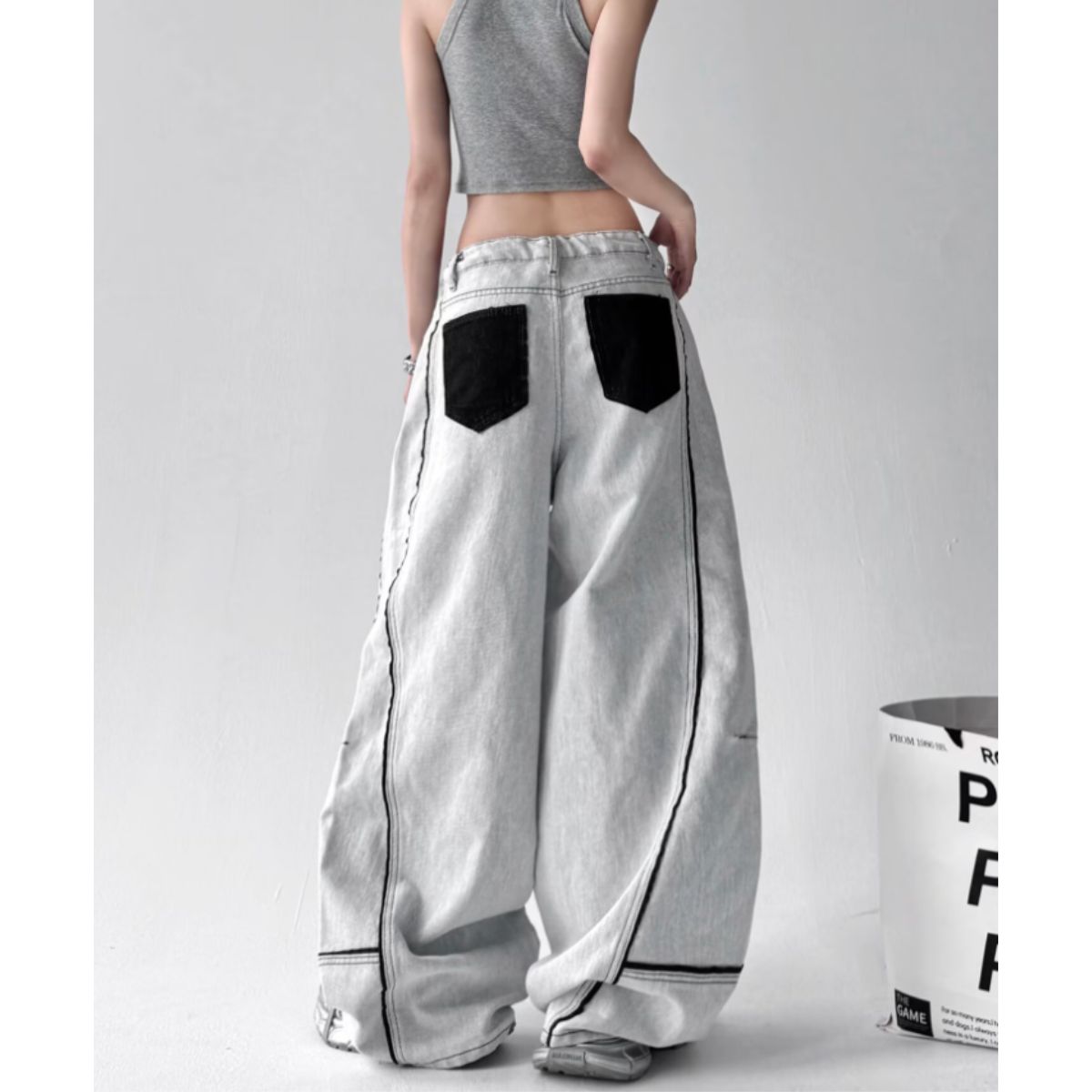 Pants/裏配色バイカラーデニムパンツ ST/No.22301