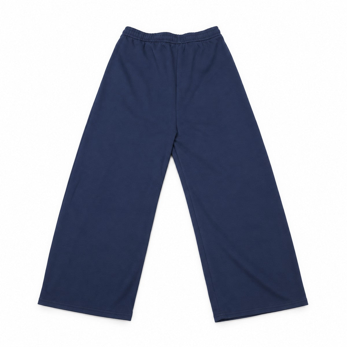 ワイドスウェットパンツ バレルレッグ 裏毛 ウエストゴム 大きいサイズ レディース Belle Cie ST/No.22302 ネイビー 実物撮影 背面