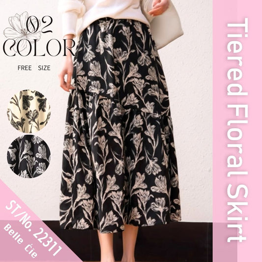 Skirt/花柄ティアードスカート ST/No.22311