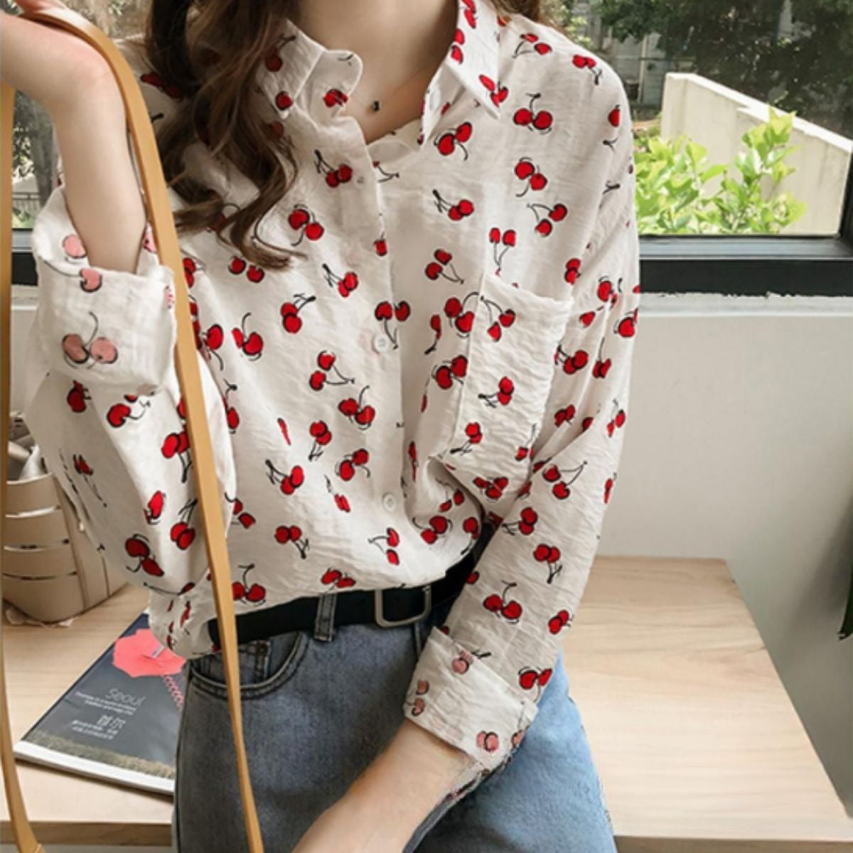 Shirts/チェリー総柄シャツ ST/No.22313