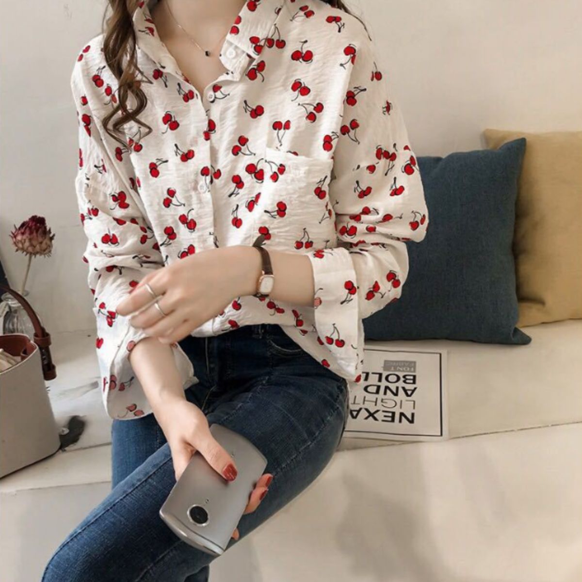 Shirts/チェリー総柄シャツ ST/No.22313