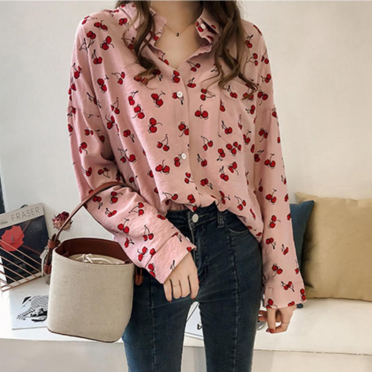 Shirts/チェリー総柄シャツ ST/No.22313