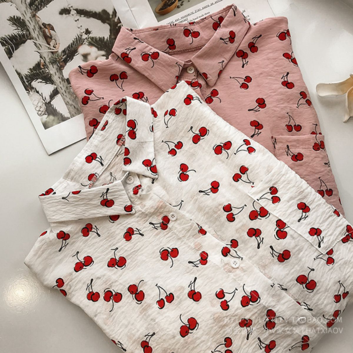 Shirts/チェリー総柄シャツ ST/No.22313