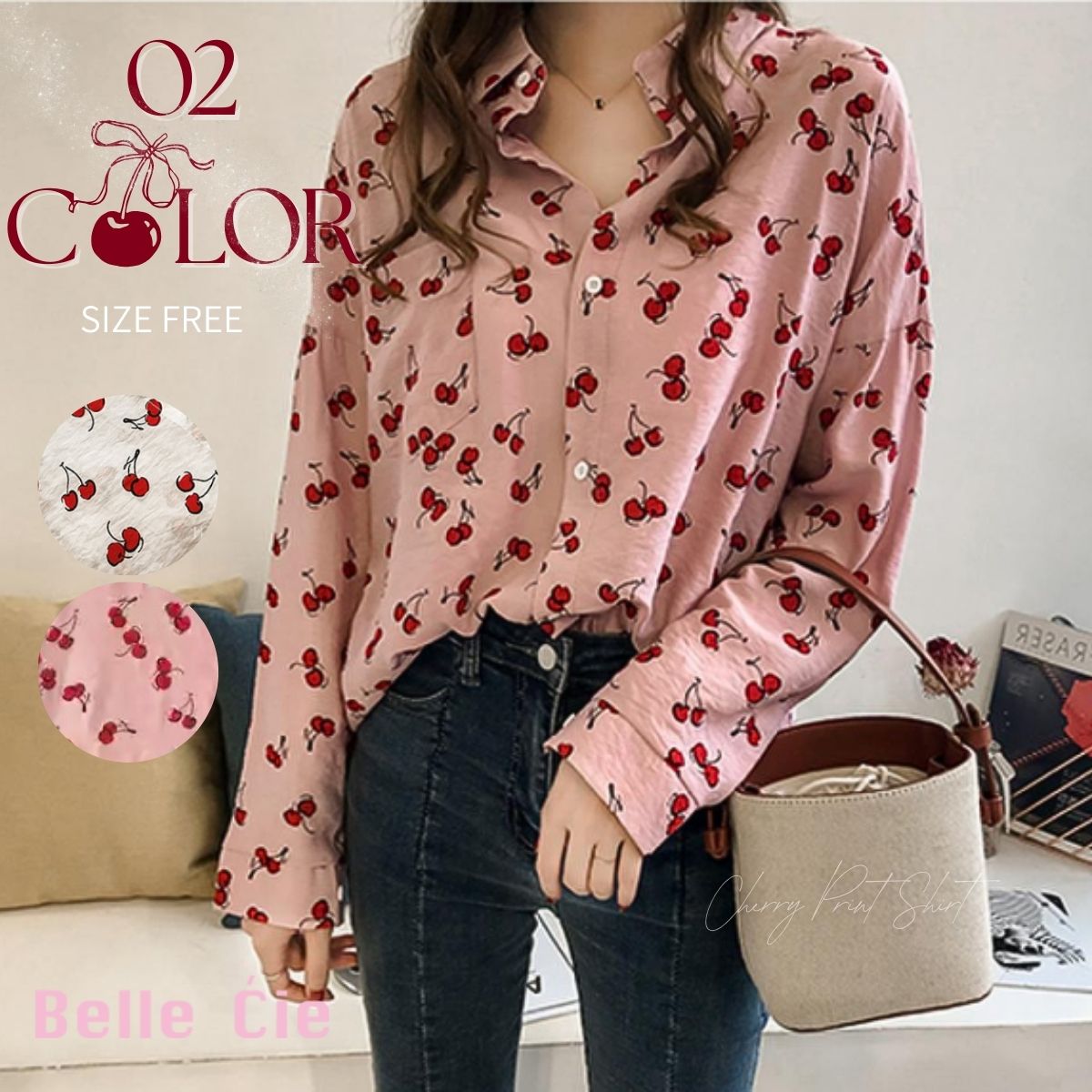 Shirts/チェリー総柄シャツ ST/No.22313