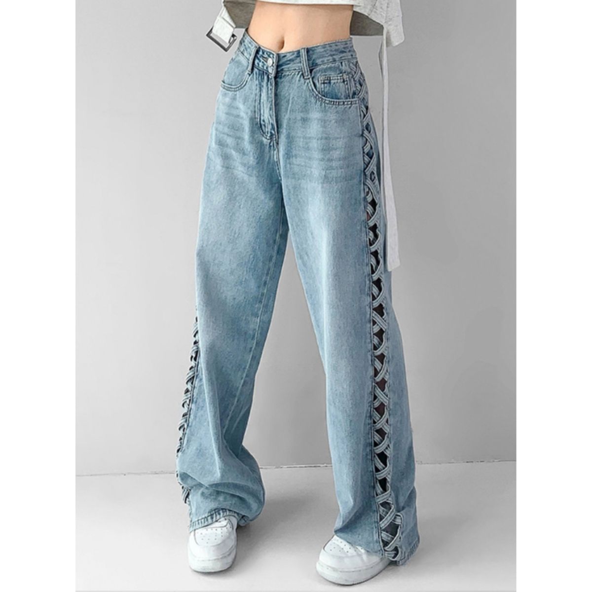 Pants/サイド編みデニムパンツ ST/No.22314