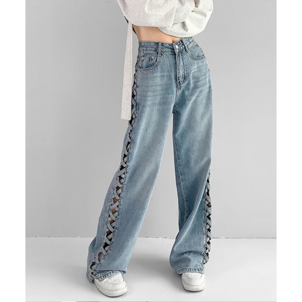 Pants/サイド編みデニムパンツ ST/No.22314