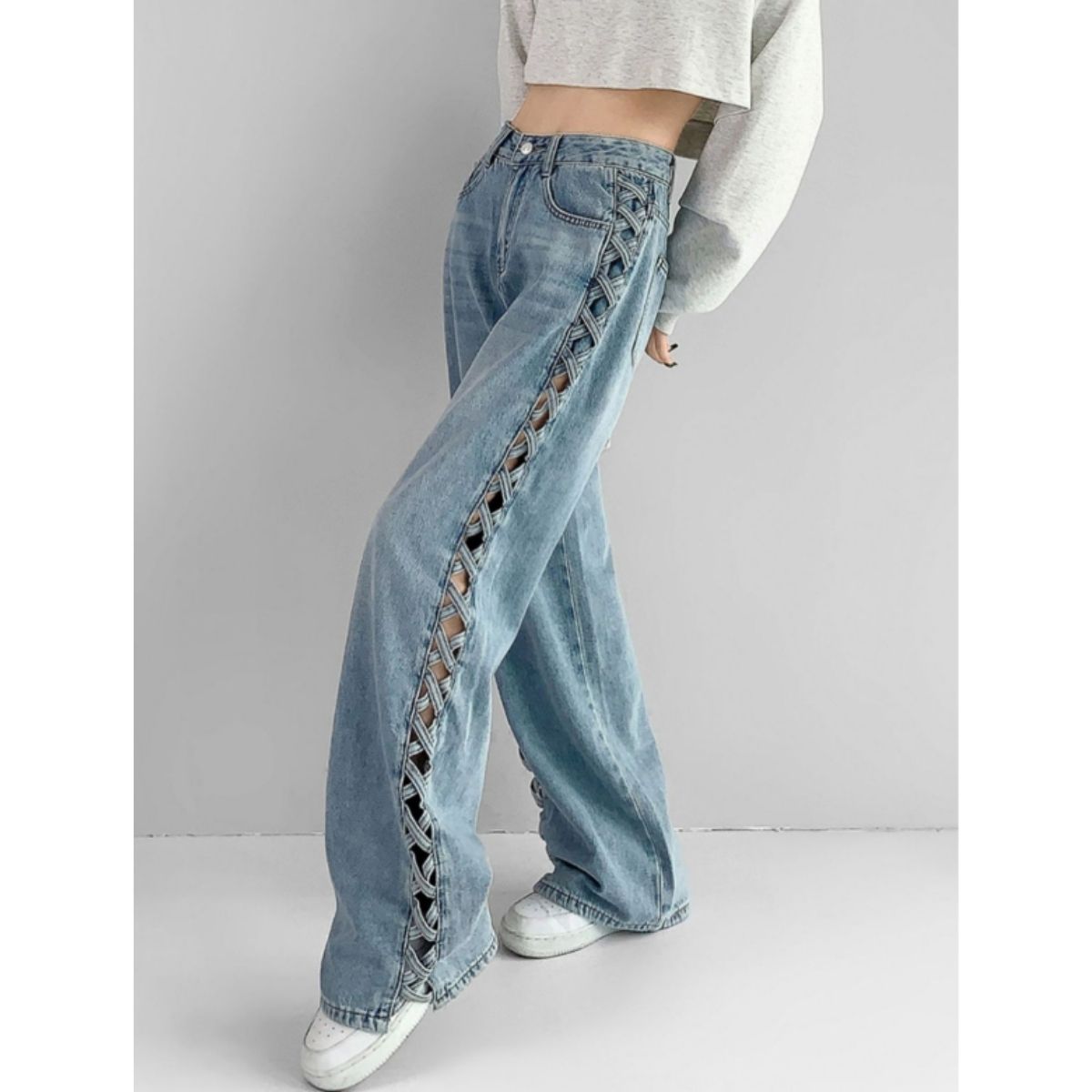 Pants/サイド編みデニムパンツ ST/No.22314