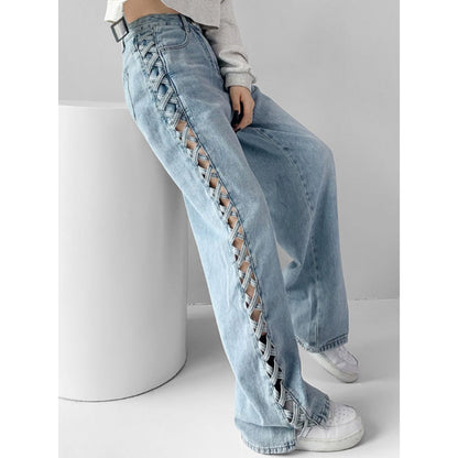Pants/サイド編みデニムパンツ ST/No.22314