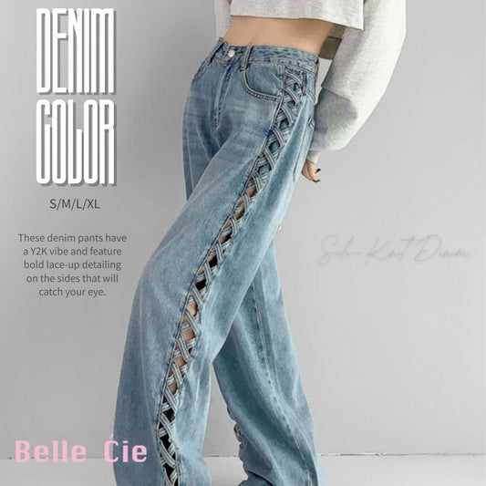 Pants/サイド編みデニムパンツ ST/No.22314