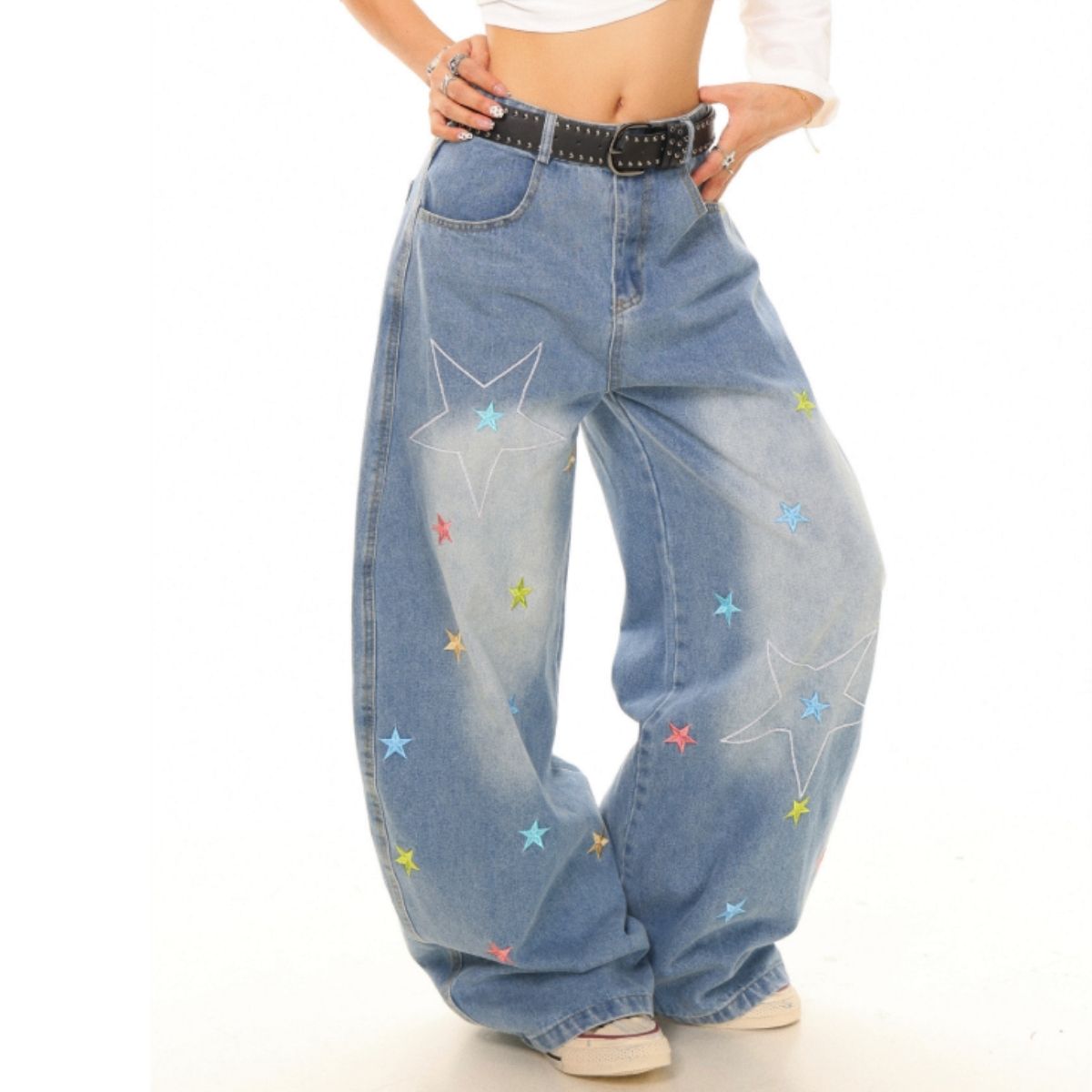 Pants/スター刺繍デニムパンツ ST/No.22315