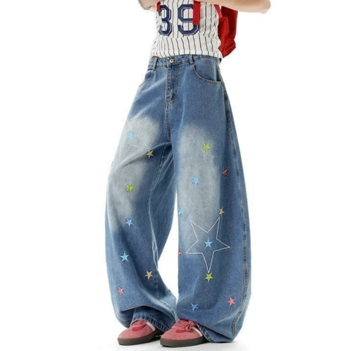 Pants/スター刺繍デニムパンツ ST/No.22315
