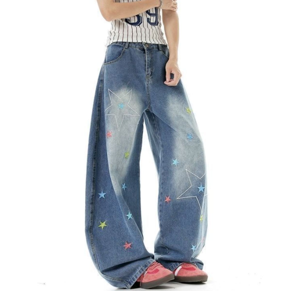 Pants/スター刺繍デニムパンツ ST/No.22315
